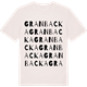 Vintage White t-shirt med Granbacka ordlek t-shirt