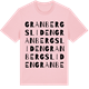 Pink Cotton t-shirt med Granbergsliden ordlek t-shirt