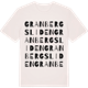Vintage White t-shirt med Granbergsliden ordlek t-shirt
