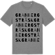 Mid Heather Gray t-shirt med Granbergsträsk ordlek t-shirt