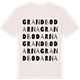 Vintage White t-shirt med Grandbodarna ordlek t-shirt