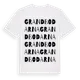 White t-shirt med Grandbodarna ordlek t-shirt