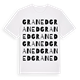 White t-shirt med Graned ordlek t-shirt