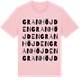 Pink Cotton t-shirt med Granhöjden ordlek t-shirt