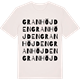 Vintage White t-shirt med Granhöjden ordlek t-shirt
