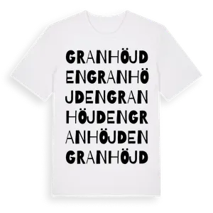 Granhöjden ordlek t-shirt – ekologisk bomull t-shirt från Pinshirt