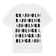 White t-shirt med Granholm ordlek t-shirt