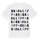 White t-shirt med Grankläpparna ordlek t-shirt