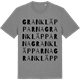 Mid Heather Gray t-shirt med Grankläpparna ordlek t-shirt