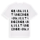 White t-shirt med Grankulltången ordlek t-shirt