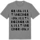 Mid Heather Gray t-shirt med Grankulltången ordlek t-shirt