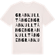 Vintage White t-shirt med Grankulltången ordlek t-shirt
