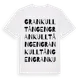 White t-shirt med Grankulltången ordlek t-shirt