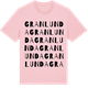 Pink Cotton t-shirt med Granlunda ordlek t-shirt
