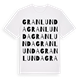 White t-shirt med Granlunda ordlek t-shirt