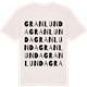 Vintage White t-shirt med Granlunda ordlek t-shirt