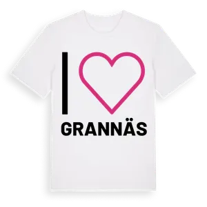 Jag älskar Grannäs t-shirt stort tryck – ekologisk bomull t-shirt från Pinshirt