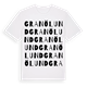 White t-shirt med Granölund ordlek t-shirt