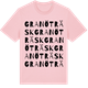 Pink Cotton t-shirt med Granöträsk ordlek t-shirt