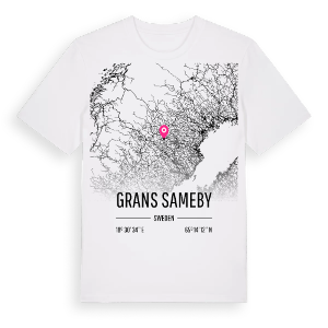 Grans sameby karta t-shirt – ekologisk bomull t-shirt från Pinshirt