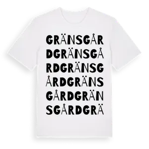 Gränsgård ordlek t-shirt – ekologisk bomull t-shirt från Pinshirt