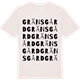 Vintage White t-shirt med Gränsgård ordlek t-shirt