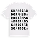 White t-shirt med Gränsgård ordlek t-shirt