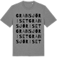 Mid Heather Gray t-shirt med Gransjöriset ordlek t-shirt