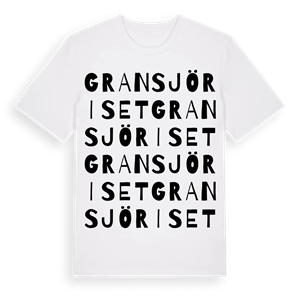 Gransjöriset ordlek t-shirt – ekologisk bomull t-shirt från Pinshirt