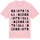 Pink Cotton t-shirt med Granträskliden ordlek t-shirt