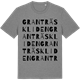 Mid Heather Gray t-shirt med Granträskliden ordlek t-shirt