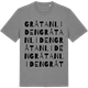 Mid Heather Gray t-shirt med Gråtanliden ordlek t-shirt