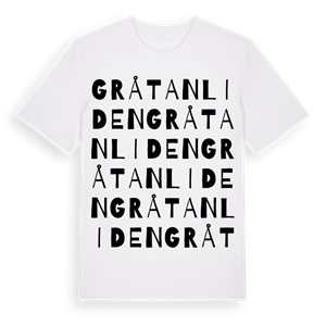 Gråtanliden ordlek t-shirt – ekologisk bomull t-shirt från Pinshirt