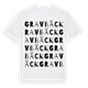 White t-shirt med Gravbäck ordlek t-shirt