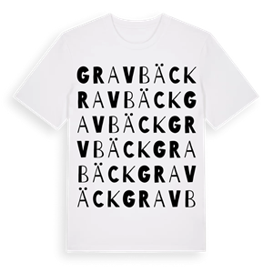 Gravbäck ordlek t-shirt – ekologisk bomull t-shirt från Pinshirt