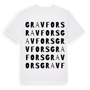 Gravfors ordlek t-shirt – ekologisk bomull t-shirt från Pinshirt
