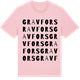 Pink Cotton t-shirt med Gravfors ordlek t-shirt