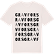 Vintage White t-shirt med Gravfors ordlek t-shirt