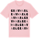 Pink Cotton t-shirt med Gravmark ordlek t-shirt