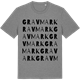 Mid Heather Gray t-shirt med Gravmark ordlek t-shirt