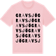 Pink Cotton t-shirt med Gravsjö ordlek t-shirt