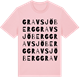 Pink Cotton t-shirt med Gravsjöberg ordlek t-shirt