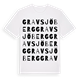 White t-shirt med Gravsjöberg ordlek t-shirt