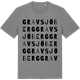 Mid Heather Gray t-shirt med Gravsjöberg ordlek t-shirt