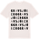 Vintage White t-shirt med Gravsjöberg ordlek t-shirt