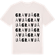 Vintage White t-shirt med Gravuå ordlek t-shirt
