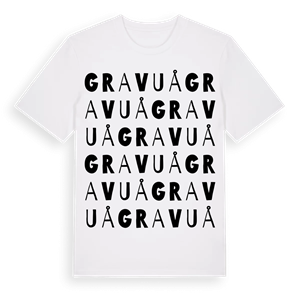 Gravuå ordlek t-shirt – ekologisk bomull t-shirt från Pinshirt