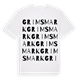 White t-shirt med Grimsmark ordlek t-shirt