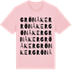 Pink Cotton t-shirt med Grönåker ordlek t-shirt