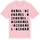 Pink Cotton t-shirt med Grönliden ordlek t-shirt